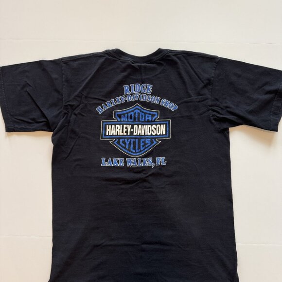 Vintage Y2K Harley Davidson 2000 Eagle Ridge Lake Wales Florida Black Size Large - Picture 3 of 6